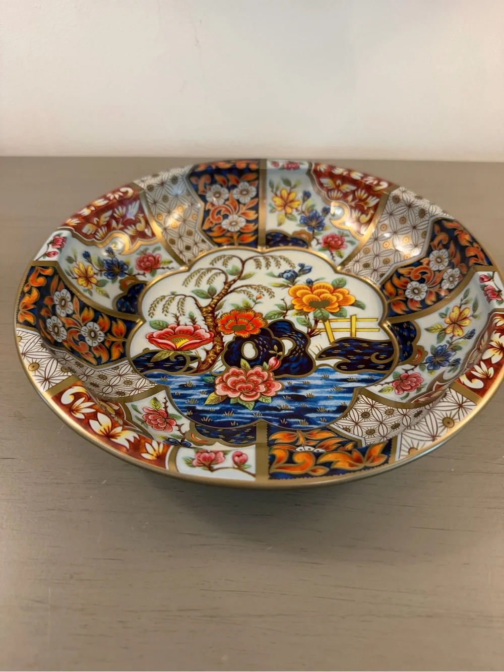 Daher Vintage 1971 Decorated Ware Oriental Tin Bowl Tray Chinoiserie England